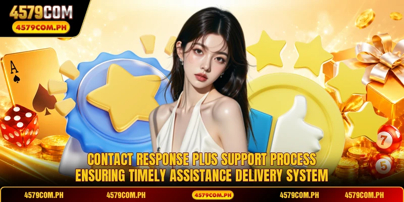 Contact response plus support process ensuring timely assistance delivery system