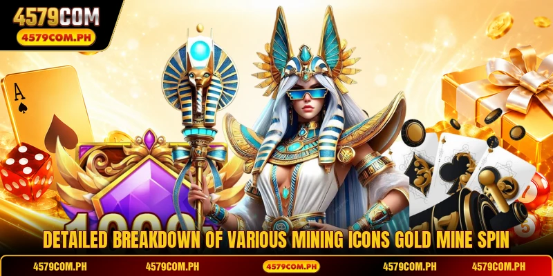 Detailed breakdown of various mining icons Gold Mine Spin