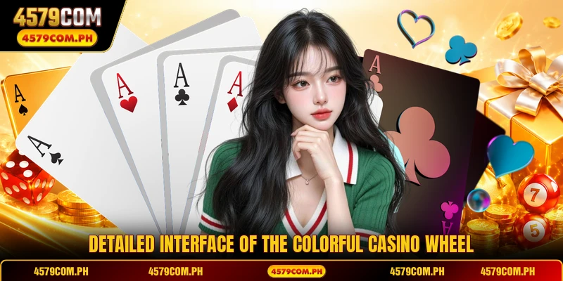 Detailed interface of the colorful casino wheel
