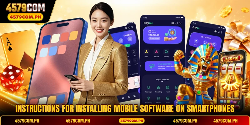 Instructions for installing mobile software on smartphones