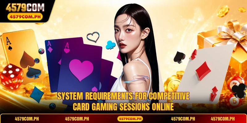 System requirements for competitive card gaming sessions online