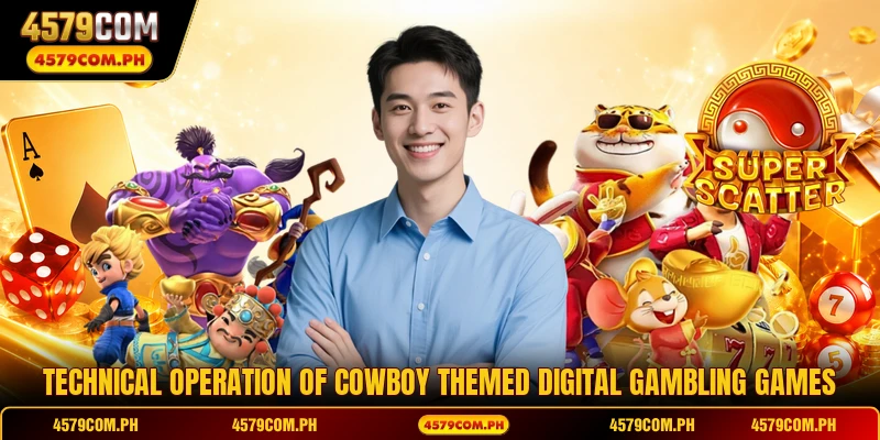Technical operation of cowboy themed digital gambling games