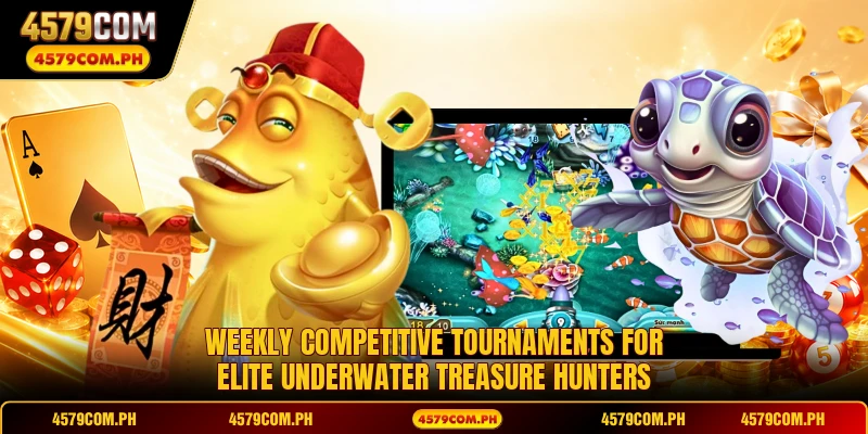Weekly competitive tournaments for elite underwater treasure hunters