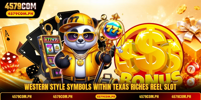 Western style symbols within Texas Riches Reel slot